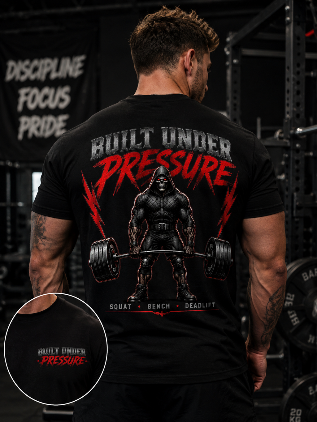 Built Under Pressure | Premium Powerlifting & Gymwear T-Shirts